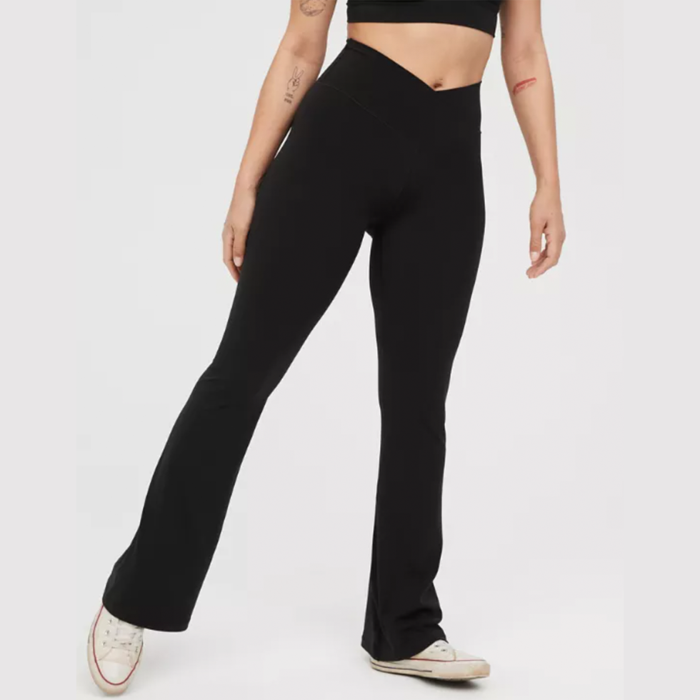 Real Me High Waisted Crossover Flare Legging