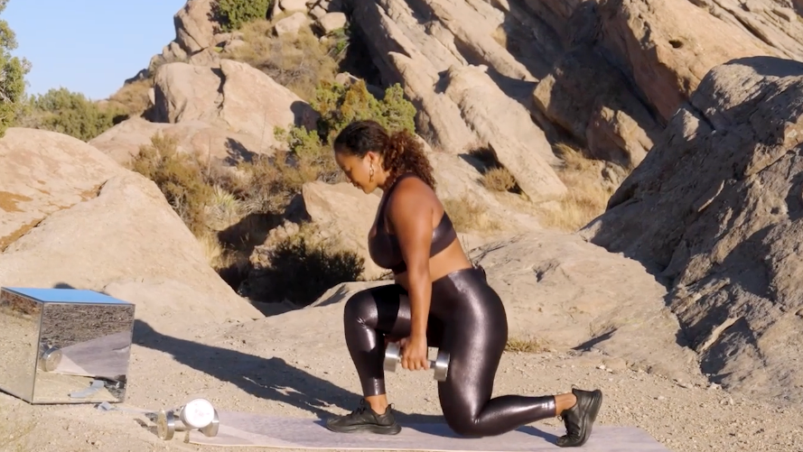 preview for Ajahzi Gardner's Full-Body Dumbbell Strength Workout | Women's Health Flex Challenge