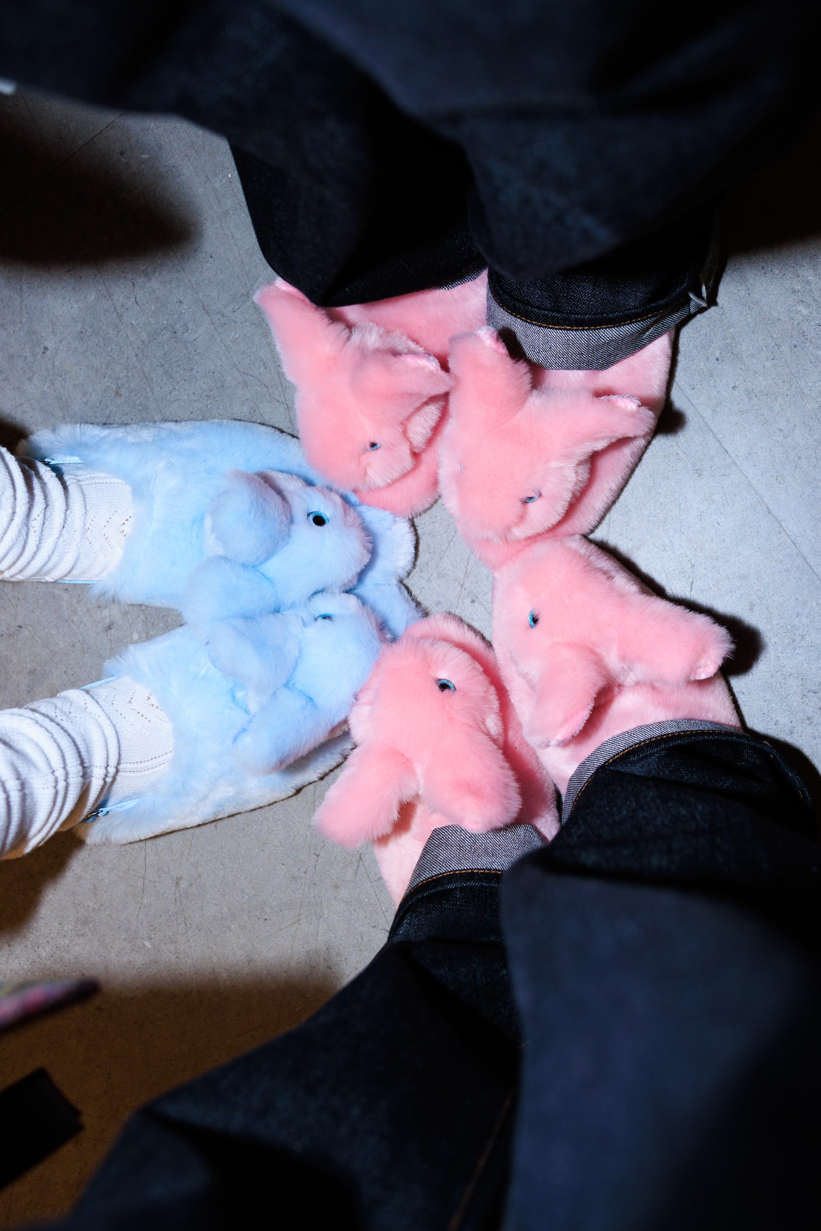 Image may contain Plush Toy Clothing Pants Baby Person Footwear and Shoe
