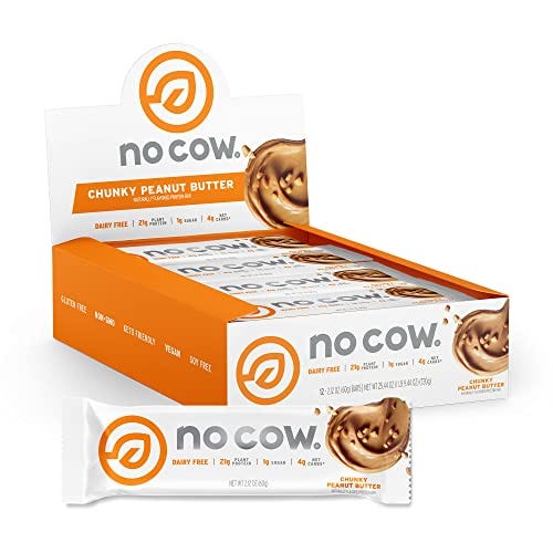 No Cow High Protein Bars, Chunky Peanut Butter