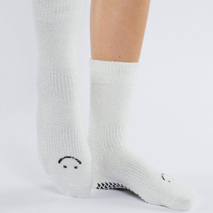 Happy Cloud Crew Grip Sock