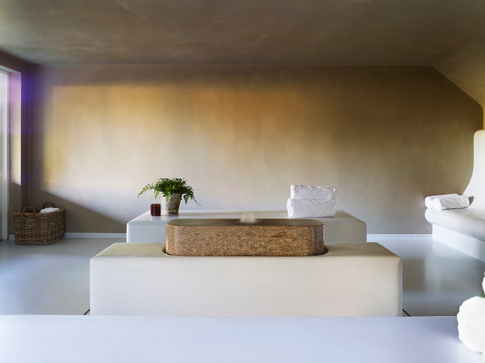 Image may contain Indoors Interior Design Plant Corner Coffee Table Furniture Table Architecture and Building