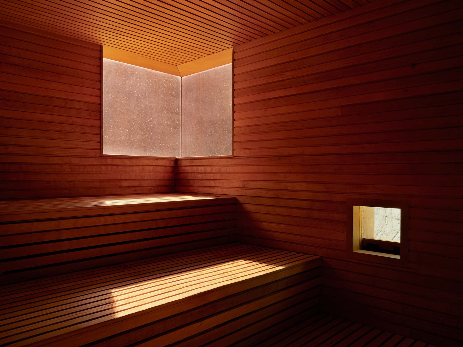 Image may contain Sauna Bench and Furniture