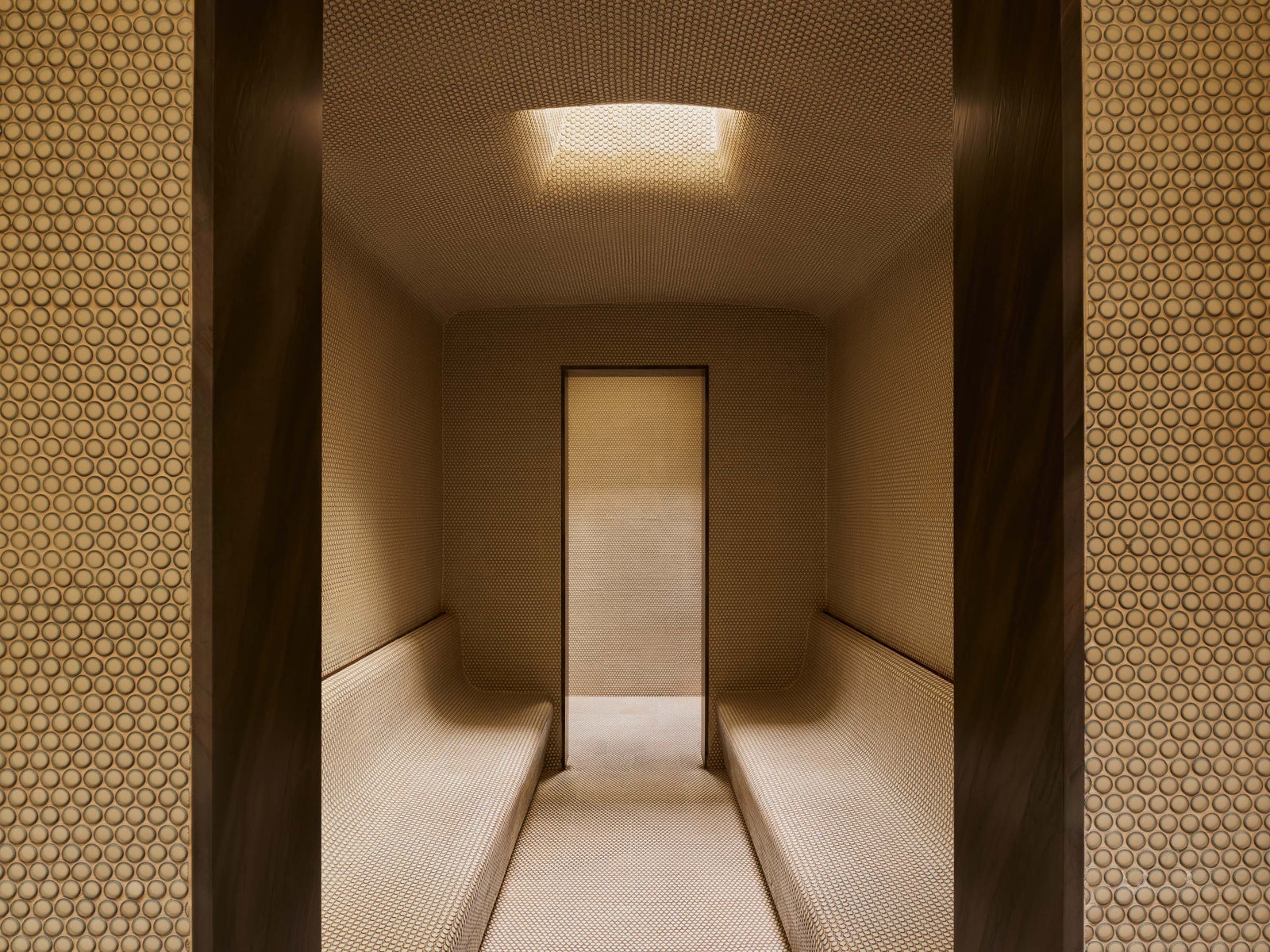 Image may contain Indoors Interior Design Architecture Building Corridor Bathing Bathtub Person and Tub