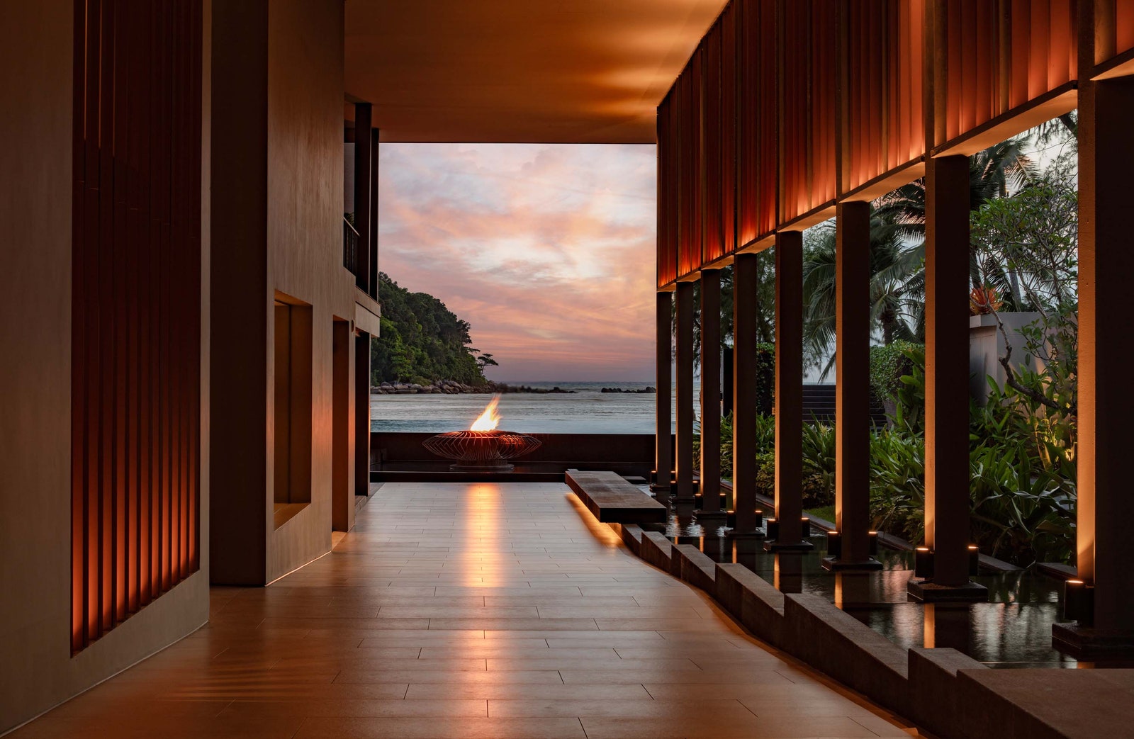 Image may contain Indoors Interior Design Architecture Building Hotel Resort Nature Outdoors Scenery and Water